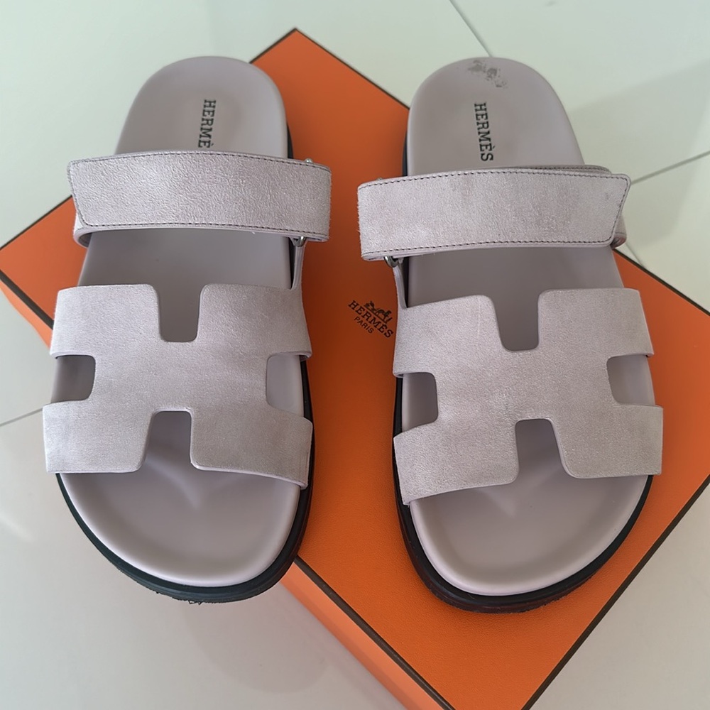 HERMES Chypre Women Sandals - Rose Porcelaine